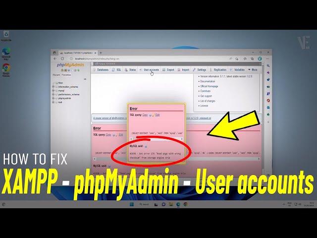 Fix phpMyAdmin #1030 - Got error 176 Read page with wrong checksum from storage engine Aria - MySQL