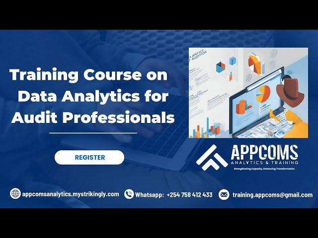 Training Course on  Data Analytics for Audit Professionals | Appcoms Institute 2024