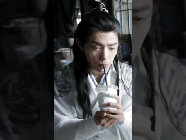 Xiao Zhan the cutest when drinking