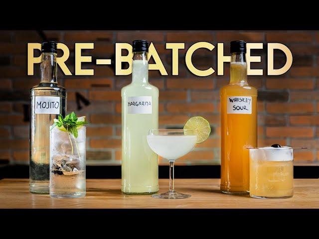 Life Hack! Pre-batched Whiskey Sour, Margarita & Mojito!