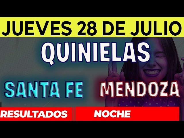 Resultados Quinielas Nocturna de Santa Fe y Mendoza, Jueves 28 de Julio