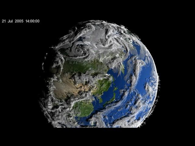 Volume-Rendered Global Atmospheric Model