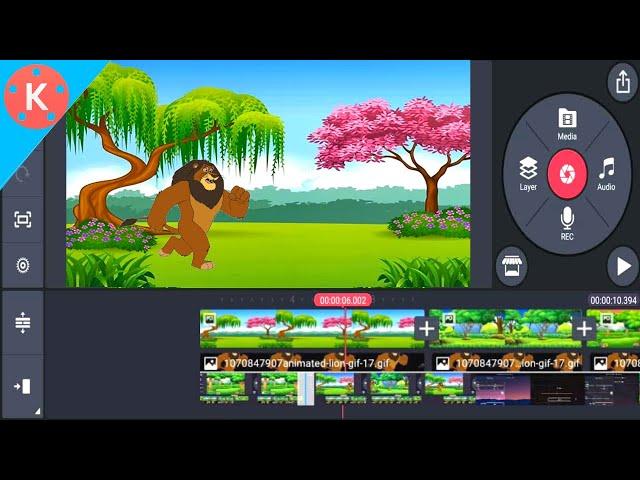 How to Make Cartoon Animation Video On Android In KineMaster || Creating Animation Video On Mobile