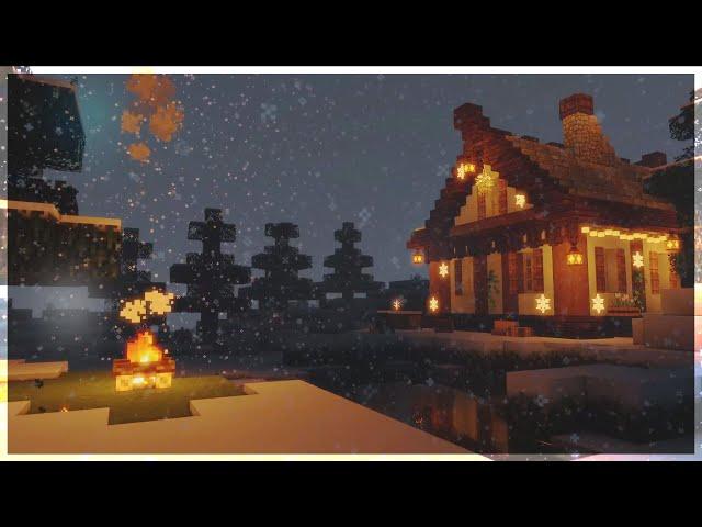 ️ Minecraft Winter Cabin w/ C418 Music | 8 Hours