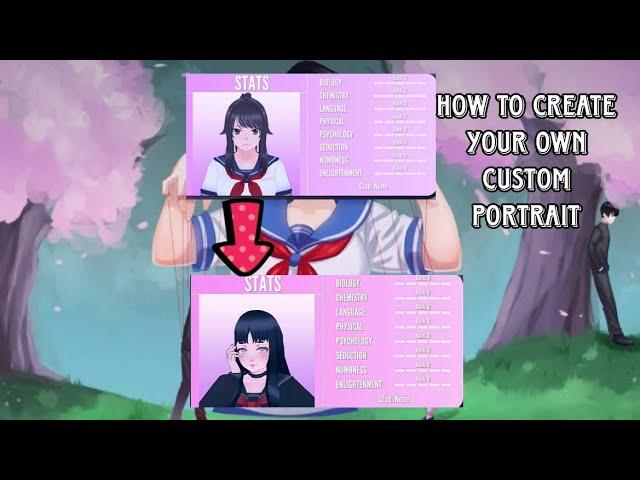 How to create your own Custom portrait 2023 / Yandere Simulator Tutorial  #yanderesimulator #game