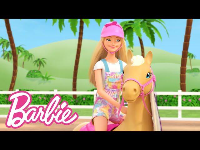 @Barbie | Barbie Falls During Horse Show Practice! 