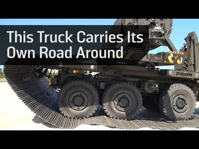 This Truck Carries Its Own Road Around