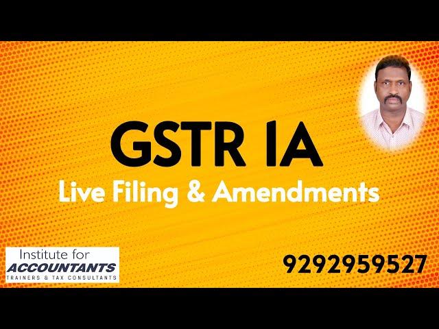 #gstr1A live filing process