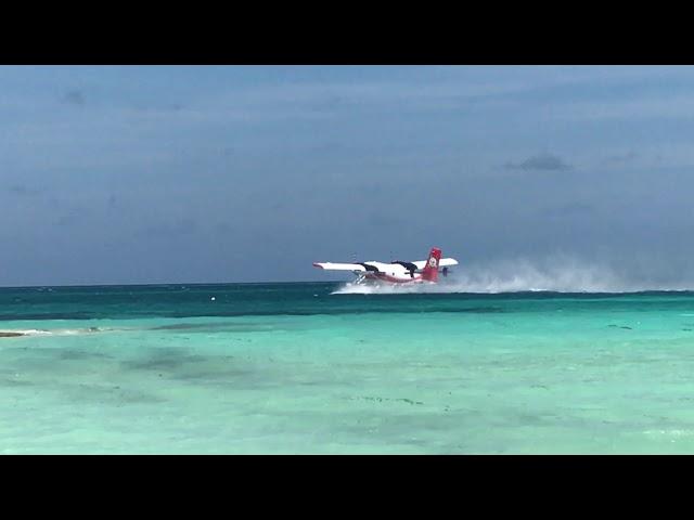 Sea Plane Leaving LUX Resort In Maldives