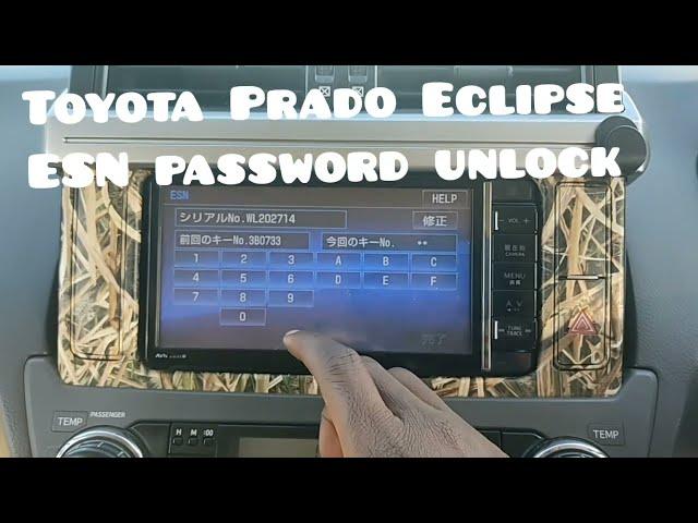 Eclipse ESN AVN series unlock radio code toyota subaru prado harrier uganda