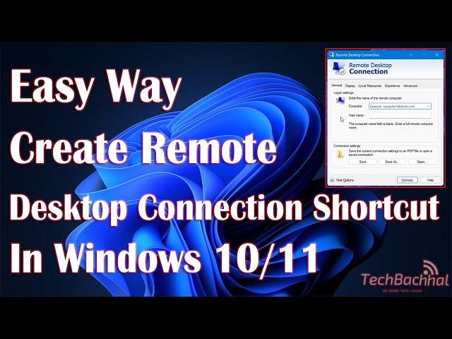 Create Remote Desktop Connection shortcut in Windows 11 - How To