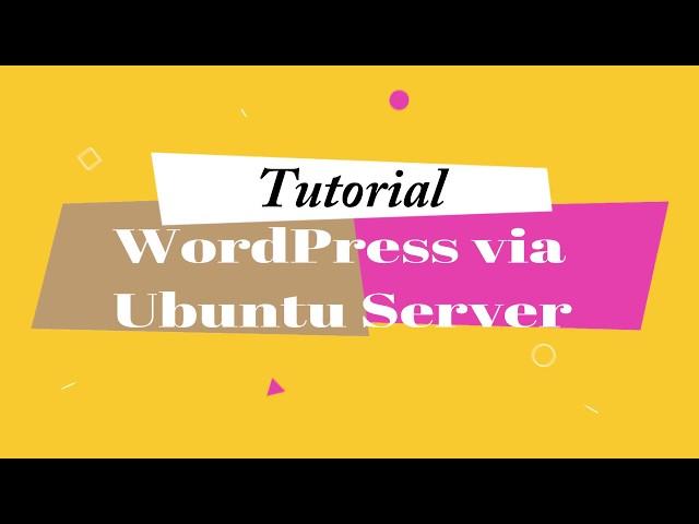 Install Wordpress via Ubuntu Server on VirtualBox #3(Last)