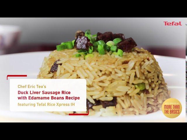 Rice Xpress IH - Duck Liver Sausage Rice with Edamame Beans Recipe by Chef Eric Teo