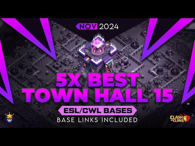 5 NEW TH15 War Bases After TH17 UPDATE | Clash of Clans