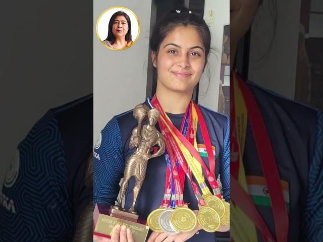 Manu Bhaker Makes History with Olympic Medal Win in Shooting #manubhaker