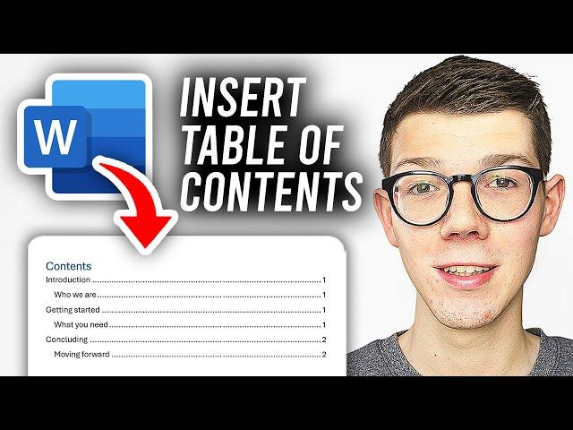 How To Insert Table Of Contents In Word - Full Guide