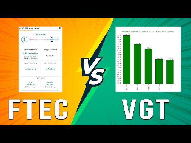 FTEC vs VGT - Which Technology ETF Is Better? (Which Tech ETF You Should Invest In?)