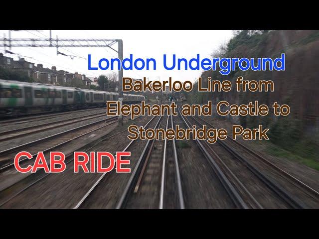 London Underground Bakerloo Line from Elephant and Castle to Stonebridge Park (CAB RIDE)