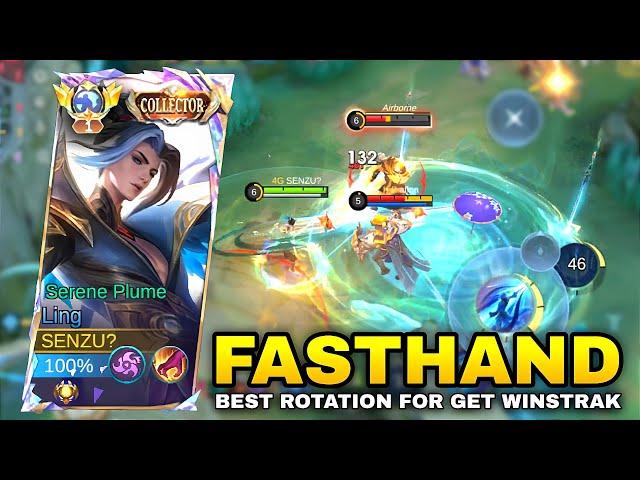 LING FASTHAND BEST ROTATION FOR GET WINSTREAK - MUST TRY THIS ROTATION - Ling Gameplay Mobile Legend