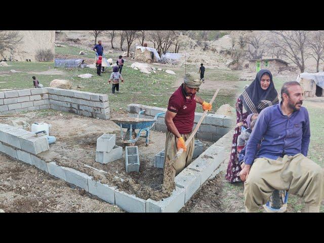 Nomadic life, moving blocks to build love huts and baking local bread