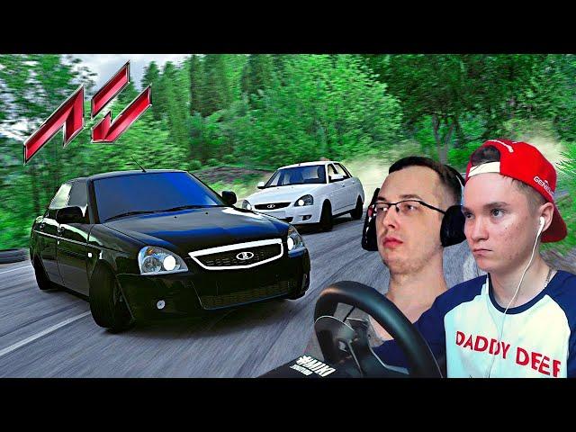 ДРИФТ НА ПРИОРАХ С КИБЕРСПОРТСМЕНОМ В СИМУЛЯТОРЕ!! - ASSETTO CORSA DRIFT!