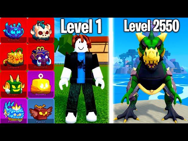 Noob To Max Level With ALL Beast Fruits in Blox Fruits