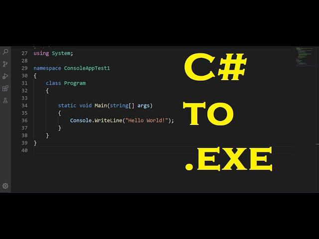 creating .exe file with C# code