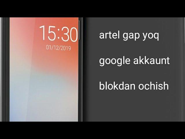 Artel "gap yoq" гугл аккаунтдан чиқариш.