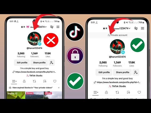 How To Lock Tiktok Account 2024 (Update) || How To Make Your Account Private in Tik Tok