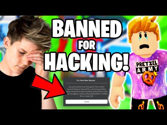 BANNED FOR HACKING!! Roblox Adopt Me! Prezley