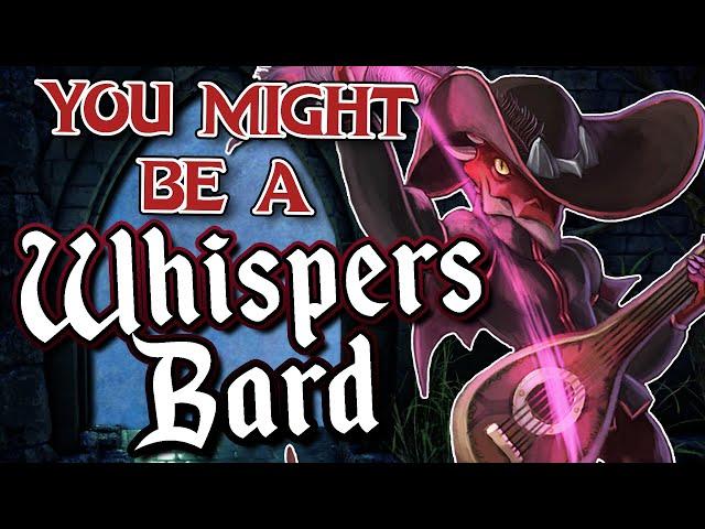 You Might Be a College of Whispers Bard | Bard Subclass Guide for DND 5e