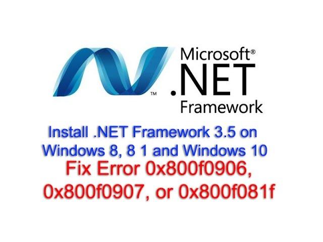 Install .NET Framework 3.5 on Windows 8, 8 1 and Windows 10