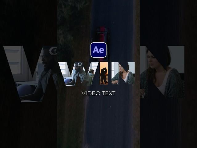 Place Video Inside Text & Graphics in After Effects #tutorial