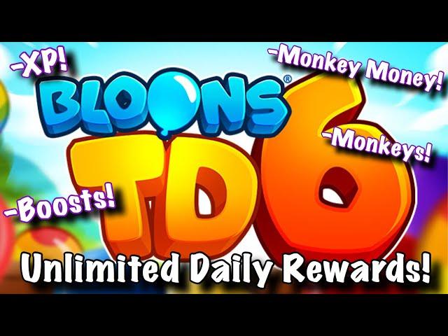 Unlimited Daily Rewards Glitch/Hack! (IOS/ANDROID) (UNLIMITED MONEY, TOWERS, MONKEYS!) | BTD 6