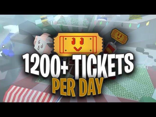 *OP* How to Farm 1,200+ Tickets PER DAY | Bee Swarm Simulator