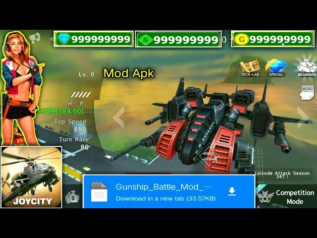 Gunship Battle Mod Apk get Gold,Dollars , All Gunships Unlocked download now