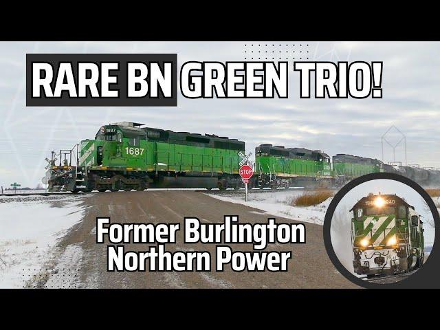 Epic and Rare Burlington Northern Trio in 2024 + Bonus Train with a Prime 920 Horn! -BN Green-