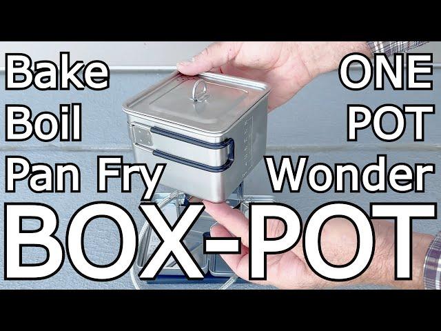 Now in Stock! BOX-POT! "One Pot Wonder" Bake Boil Fry! Stainless Steel Minimalist Cook Kit!