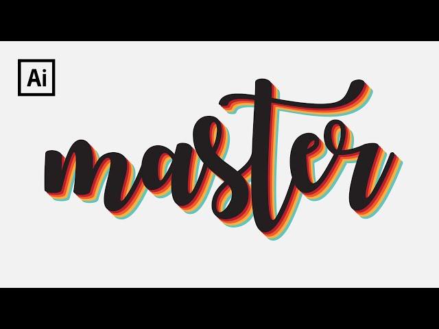 Multi Layer Text Effect | Adobe illustrator Text Effect Tutorial