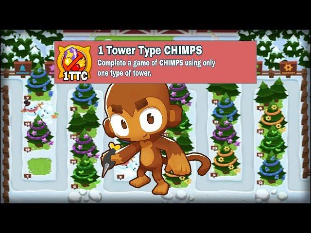 Can you beat CHIMPS using just Dart Monkeys on One Two Tree?