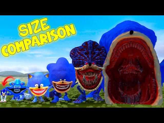 NEW SIZE COMPARISON ALL SONIC TAPES in Garry's Mod!