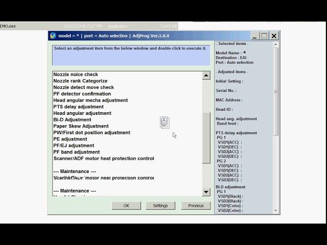 WF-C5210 WF-C5290 WF-C5710 WF-C5790 Adjustment program - Download Free Demo Version