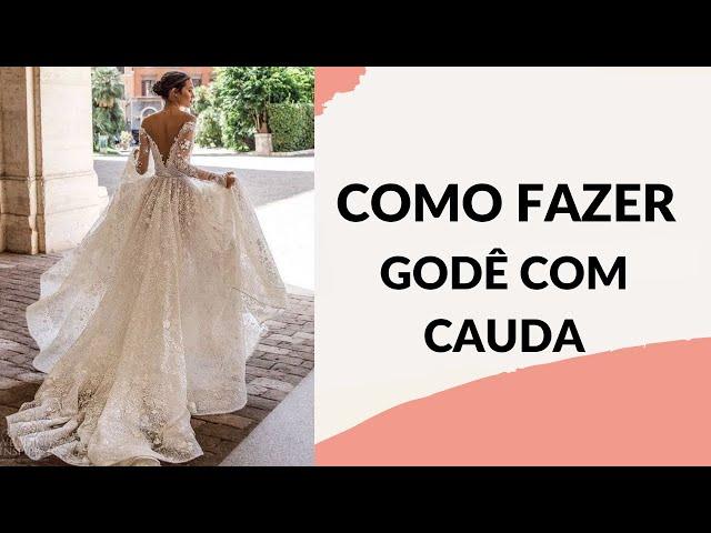 Como fazer saia godê com cauda