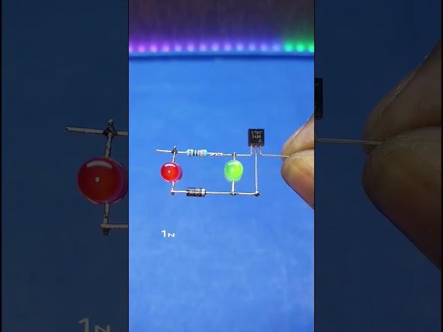 simple projects ||bc547 transistor projects || battery full charge indicator #shorts