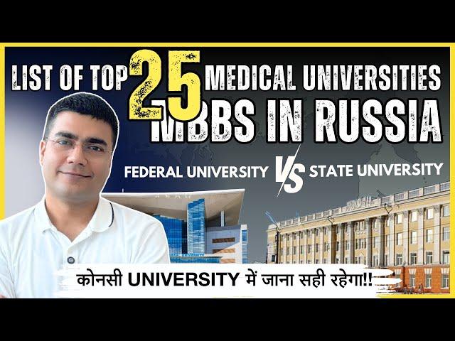 List of Top 25 Medical universities in Russia According to Russian Government | MBBS in Russia #mbbs