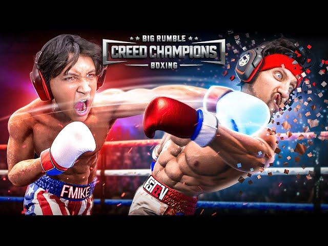 ROCKY BALBOA vs CREED IRL Big Rumble Boxing Challenge! (FGTeeV Funny Game w/ Father vs Son)