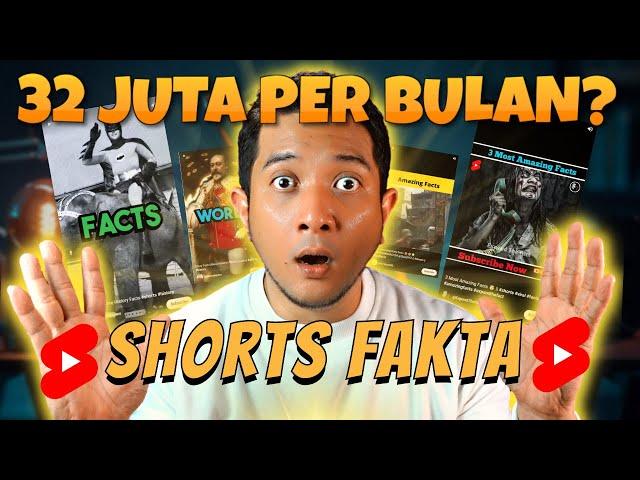 GAJIAN RP 32 Juta/Bulan dari Konten Shorts Fakta (Cara Cari Uang di Internet)