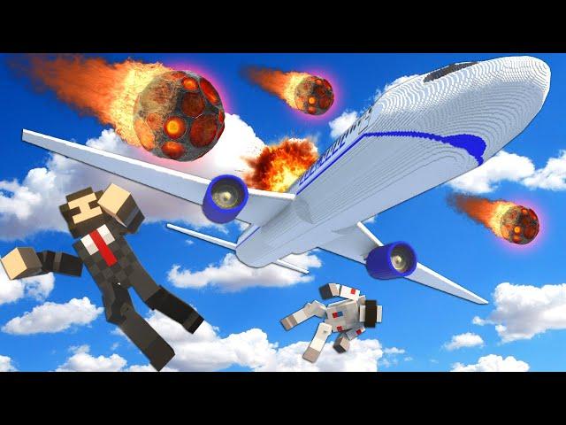 Our Plane Crashed After Meteorites Hit it in Teardown Multiplayer Mods!