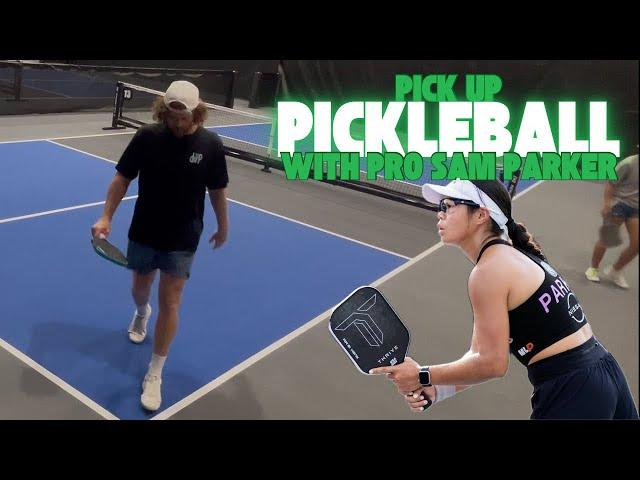 Playing Pickleball With A Pro | Samantha Parker | Pickler Universe