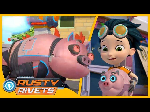 Rusty’s Piggy Bank Heist and MORE | Rusty Rivets Episodes | Cartoons for Kids